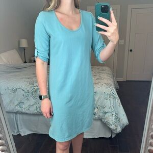 JJill blue 3/4 sleeve dress